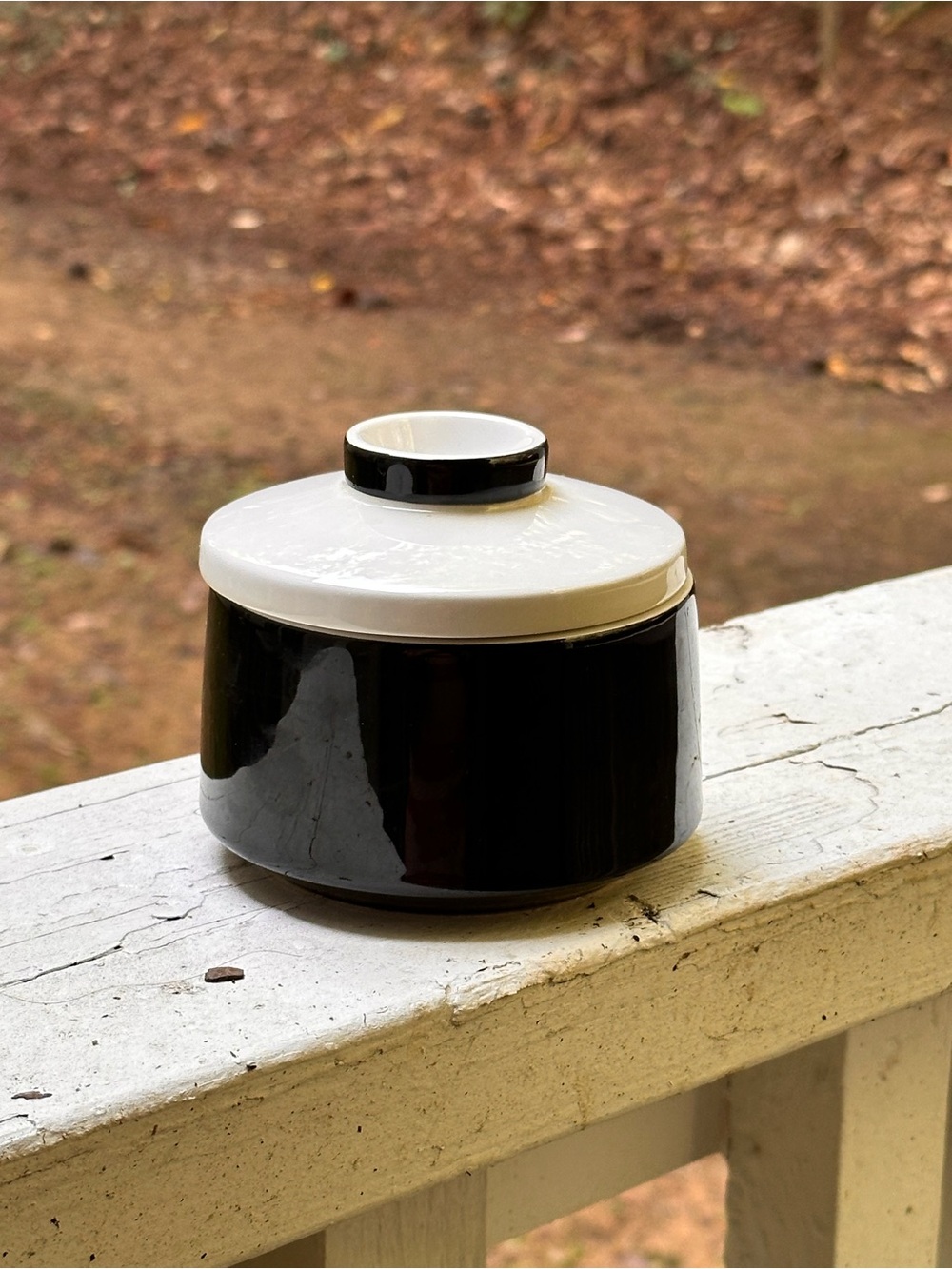 Vintage Mikasa Mediterranean Black Sugar Bowl With Lid Japan